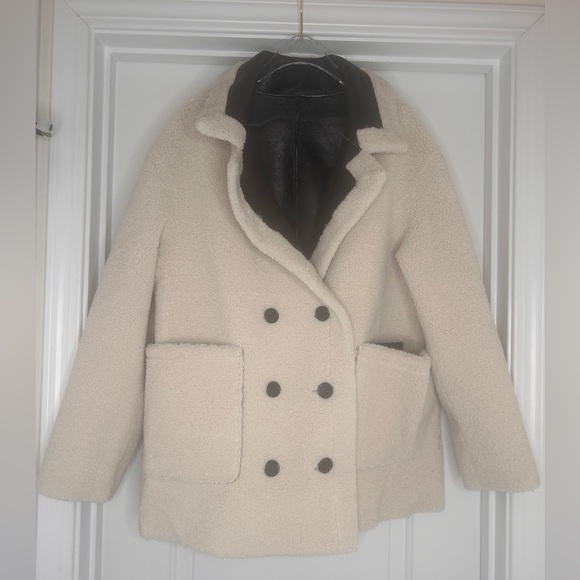 Lascana Women’s Reversible Double Breasted Coat Sz.6 Brown Ivory NEW WITHOUT TAG - Picture 9 of 13